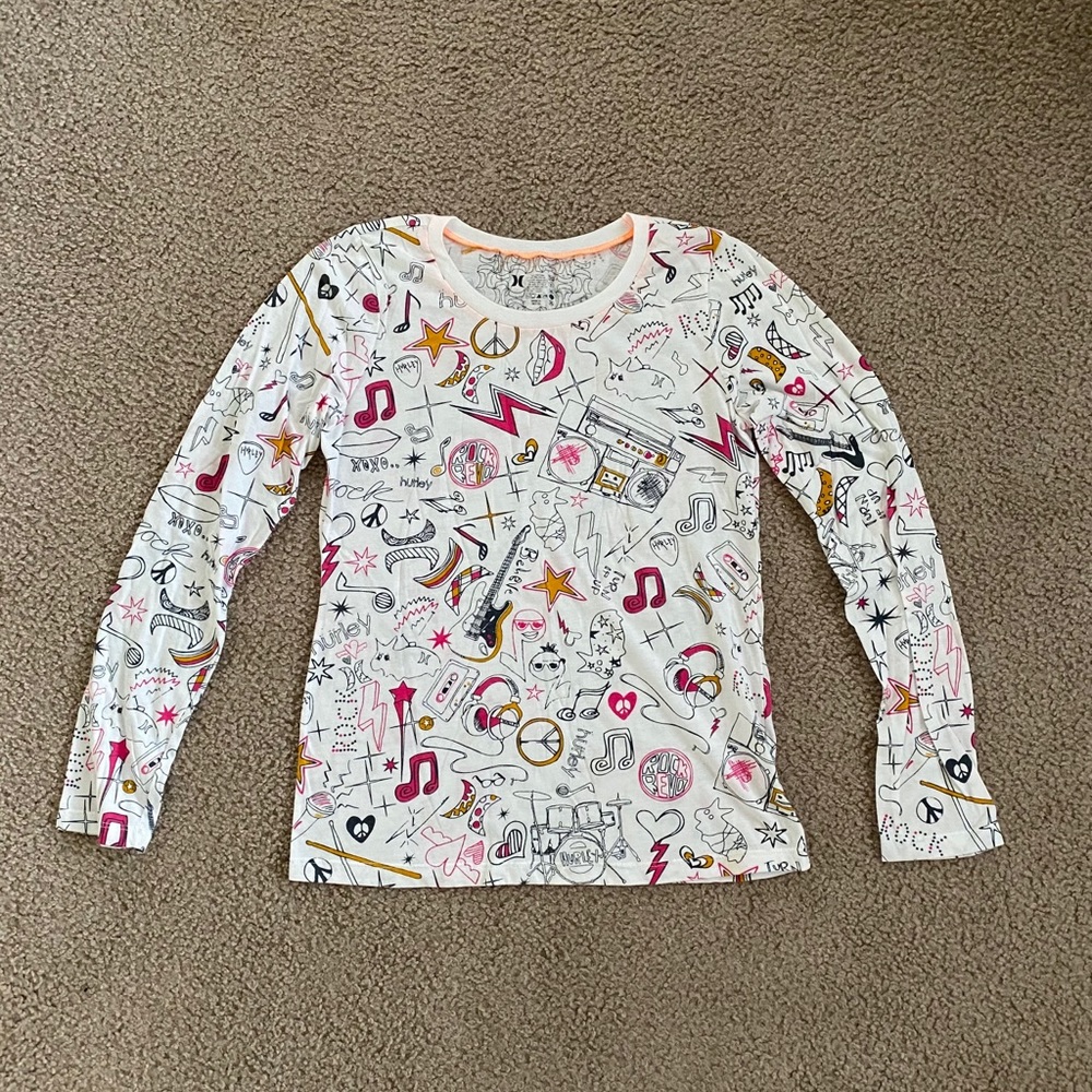 Hurley Long Sleeve Doodle Tee